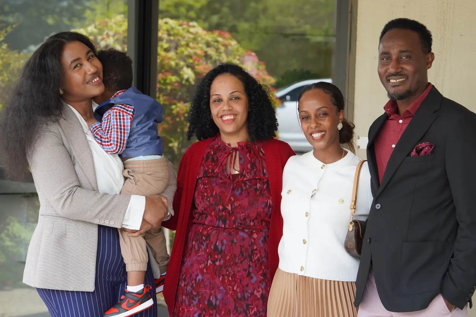Members of the Shalom church family together